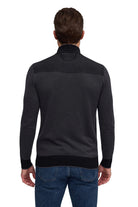 BIRDSEYE ZIP MOCK BLK-novaman