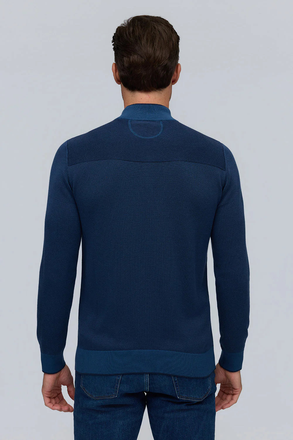BIRDSEYE ZIP MOCK - Sweaters - Novaman