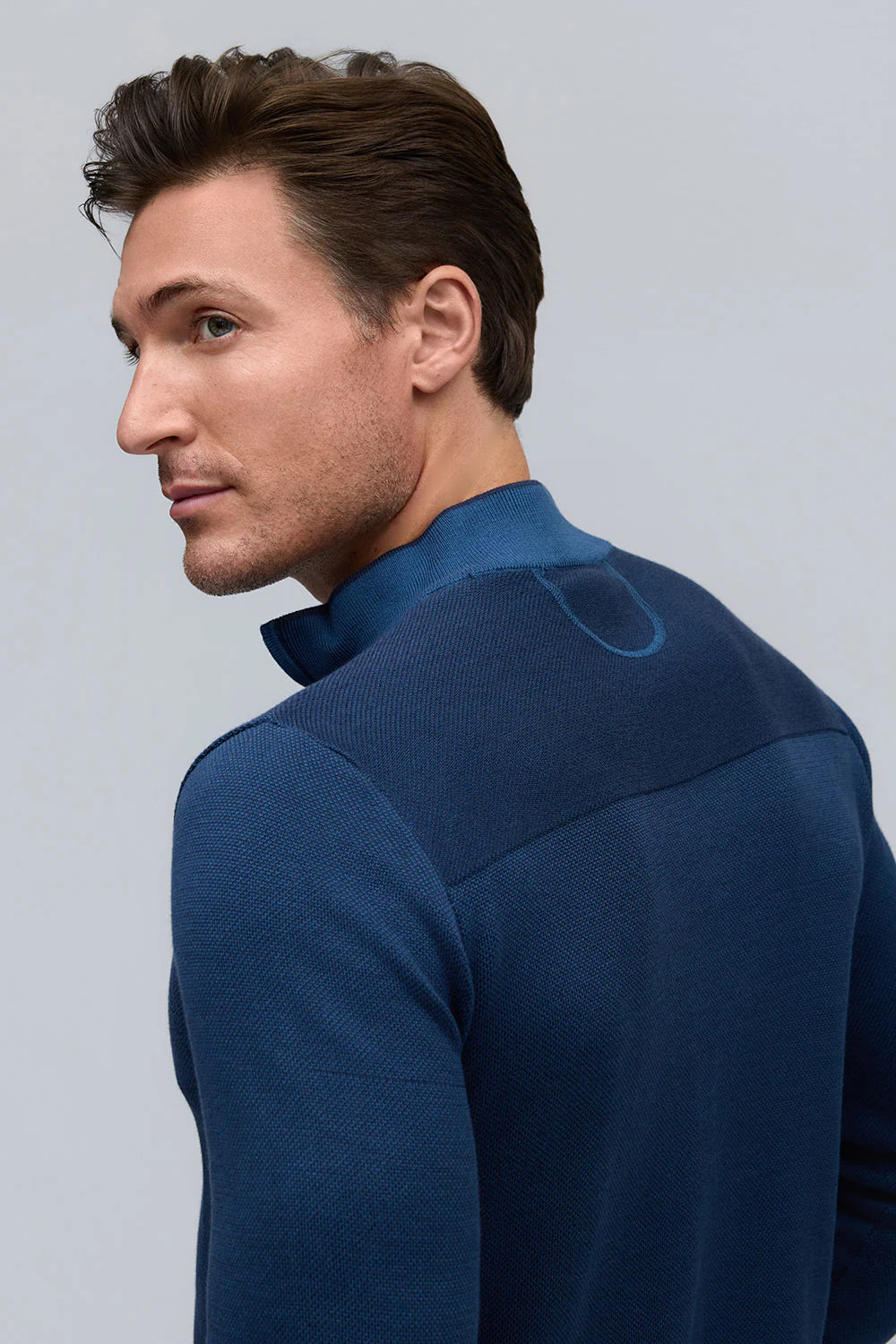 BIRDSEYE ZIP MOCK - Sweaters - Novaman