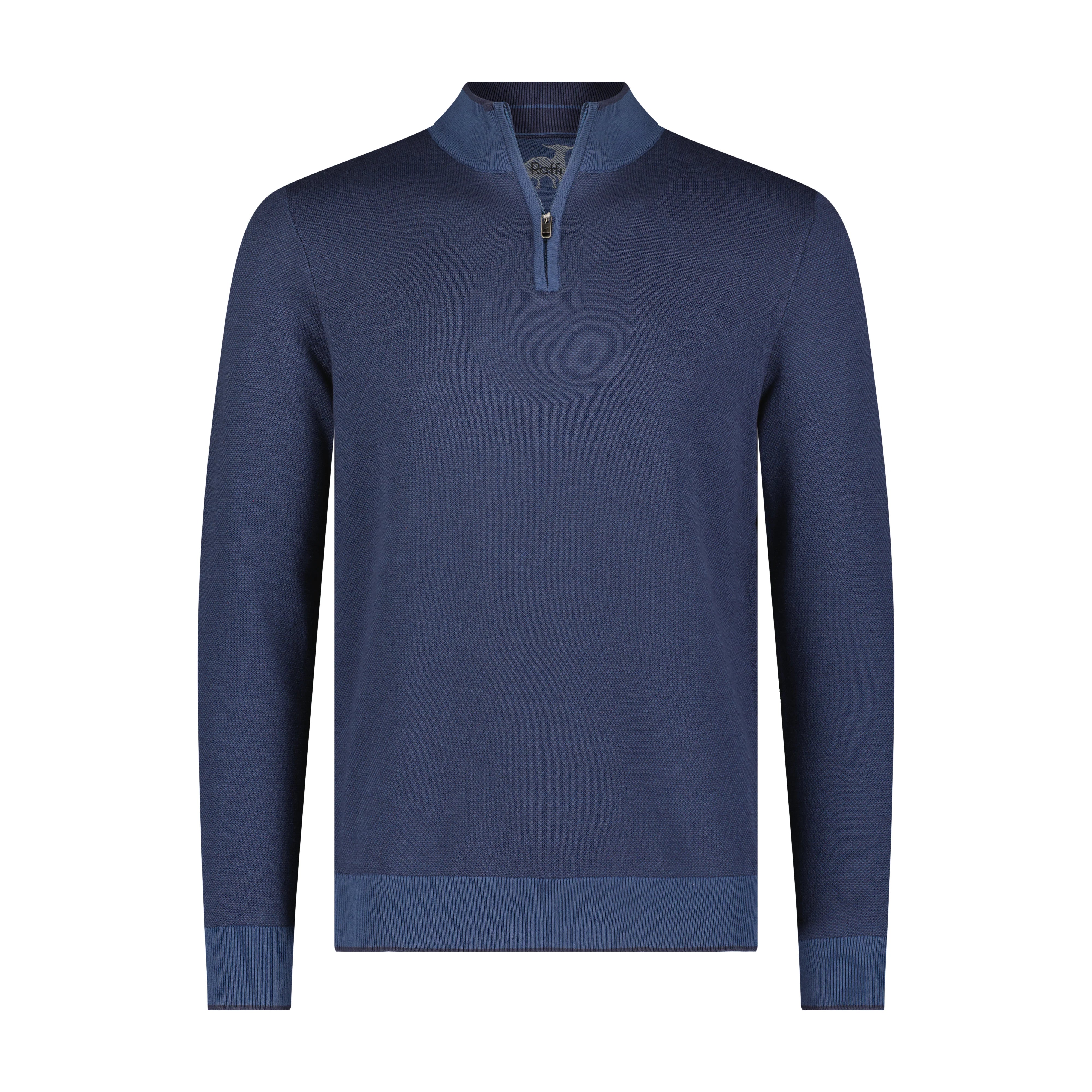 BIRDSEYE ZIP MOCK