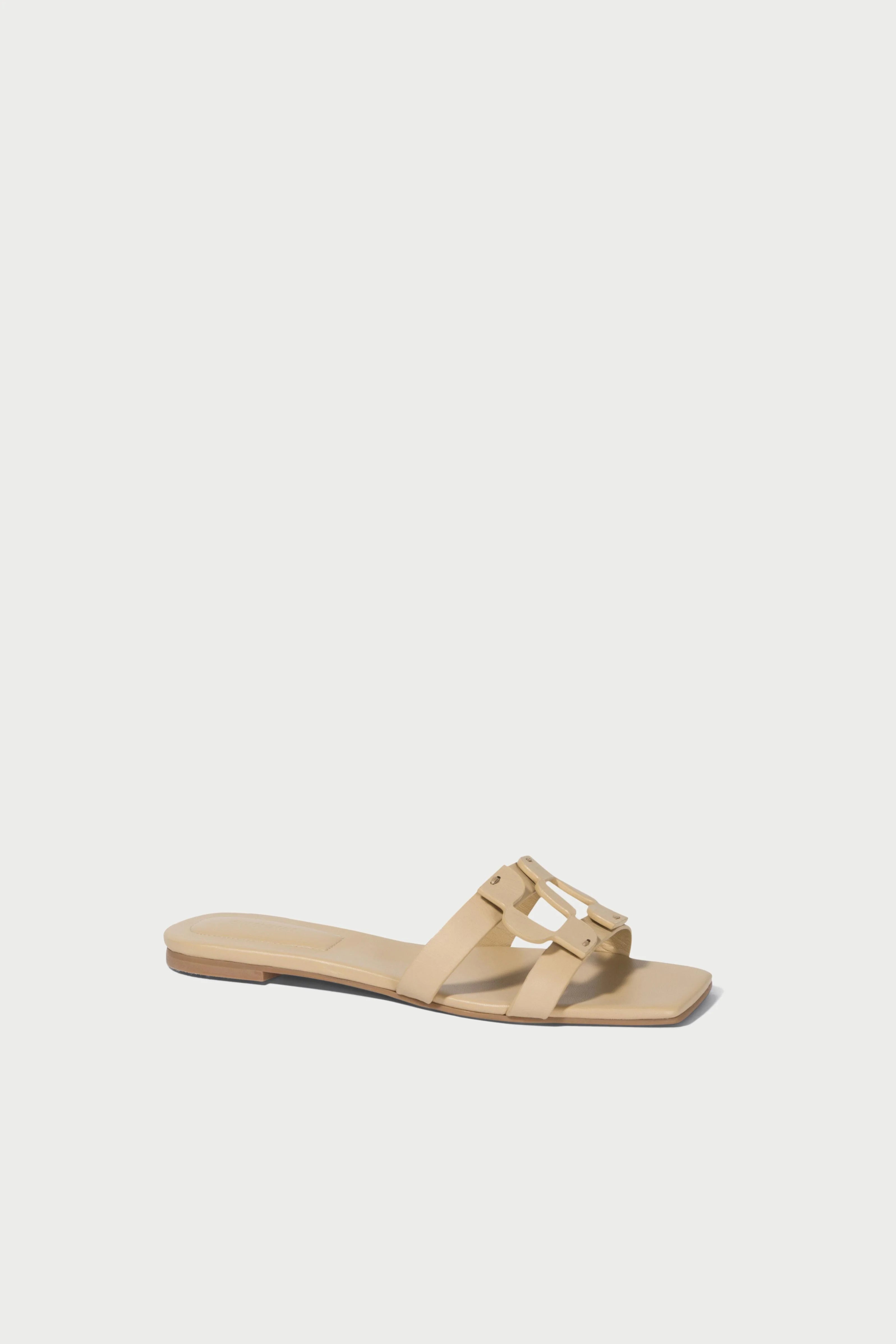 SIMKHAI MONOGRAM FLAT SLIDE - Shoes - Sassanova