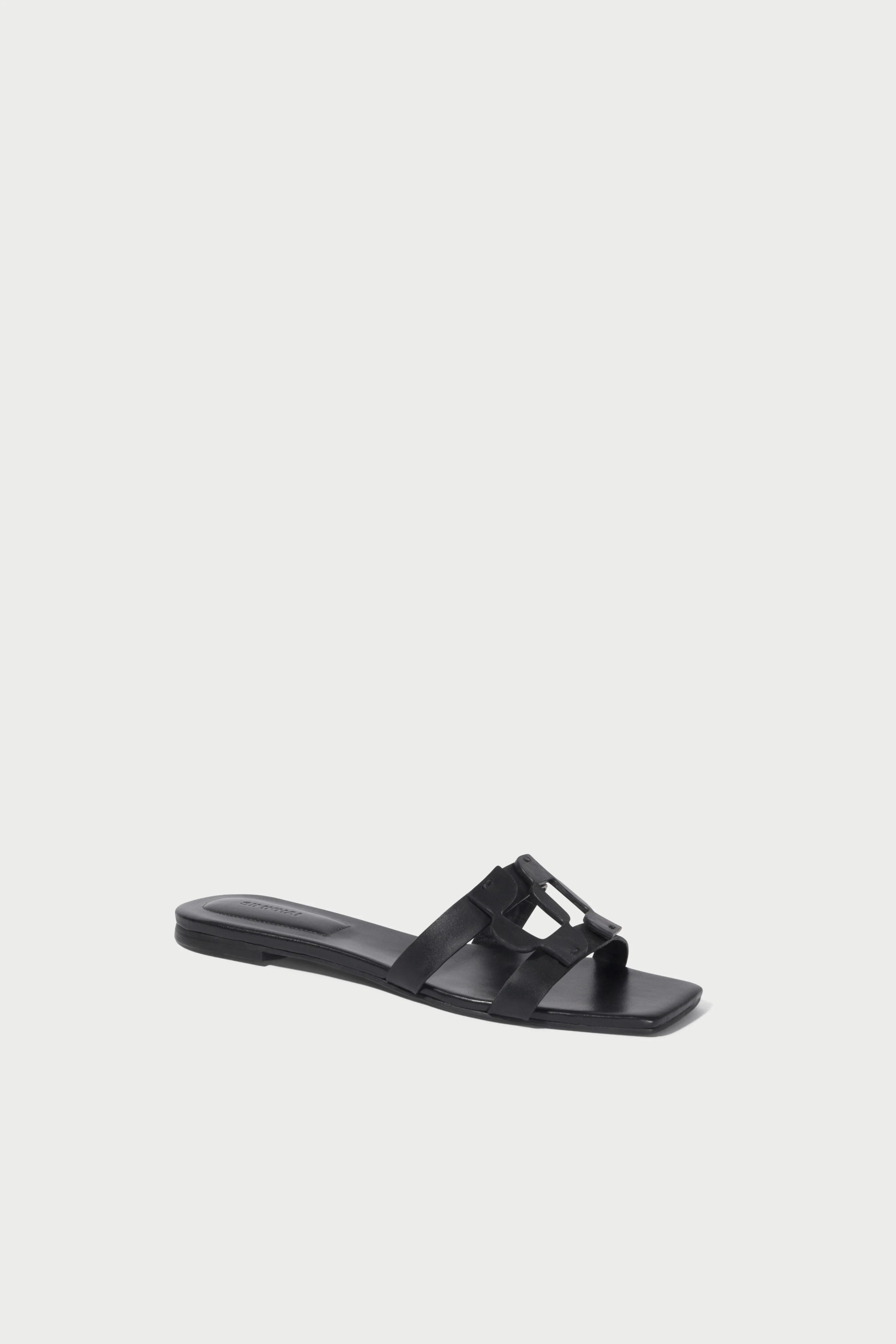 SIMKHAI MONOGRAM FLAT SLIDE - Shoes - Sassanova