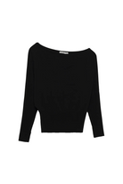 LAVINA DRAPED OFF SHLDR SWEATER - Sweaters - Sassanova