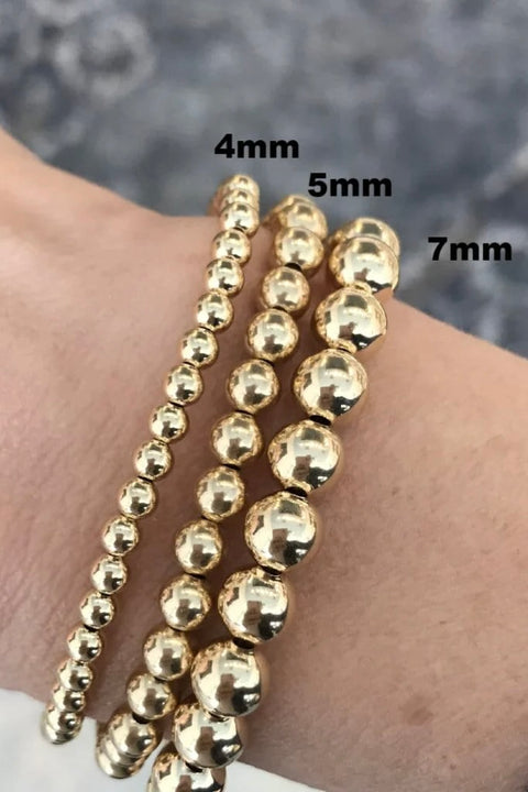 7MM SIG BRACELET- GOLD/6.75