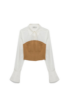 LIDEY L/S COMBO TOP - Blouses - Sassanova