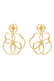 ALBA FLORAL EARRINGS- GOLD