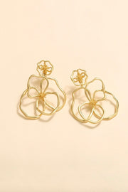 ALBA FLORAL EARRINGS- GOLD