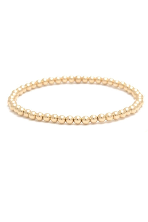 4MM SIG BRACELET- GOLD/6.75