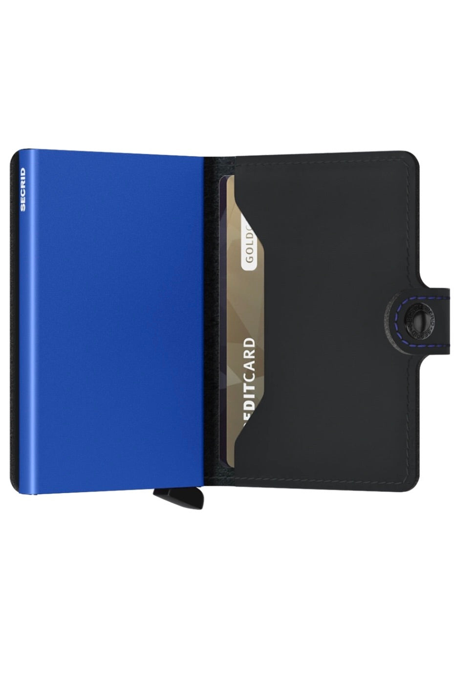 MINIWALLET MATTE BLACK/BLUE OS - WALLET - Novaman