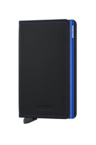 SLIMWALLET MATTE BLACK/BLUE OS - WALLET - NOVAMAN