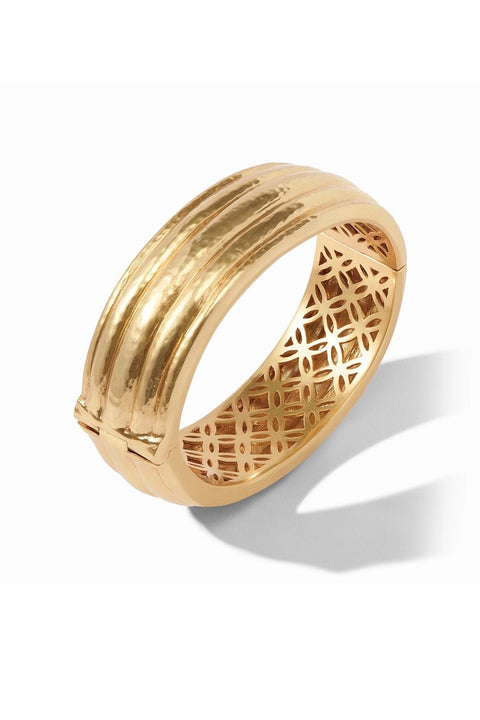 HAVANA STATEMENT HINGE BANGLE- GLD