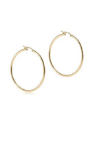 ROUND 2" HOOP- SMOOTH GOLD - Earrings - Sassanova