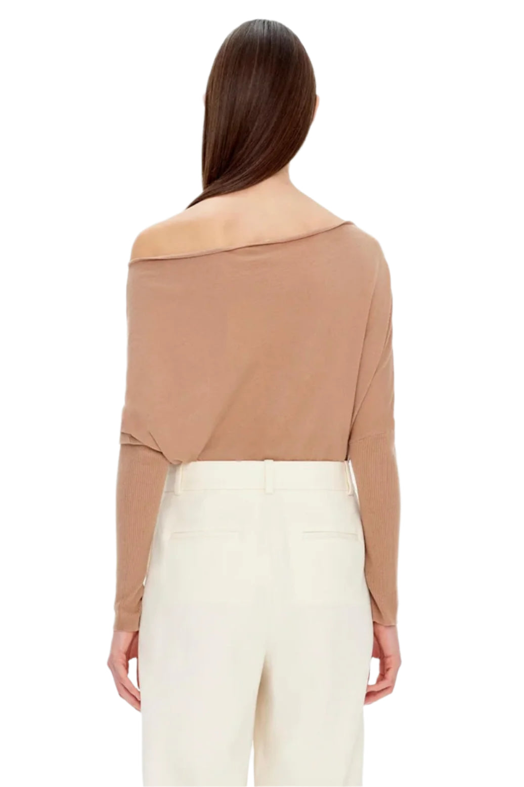 LAVINA DRAPED OFF SHLDR SWEATER - Sweaters - Sassanova