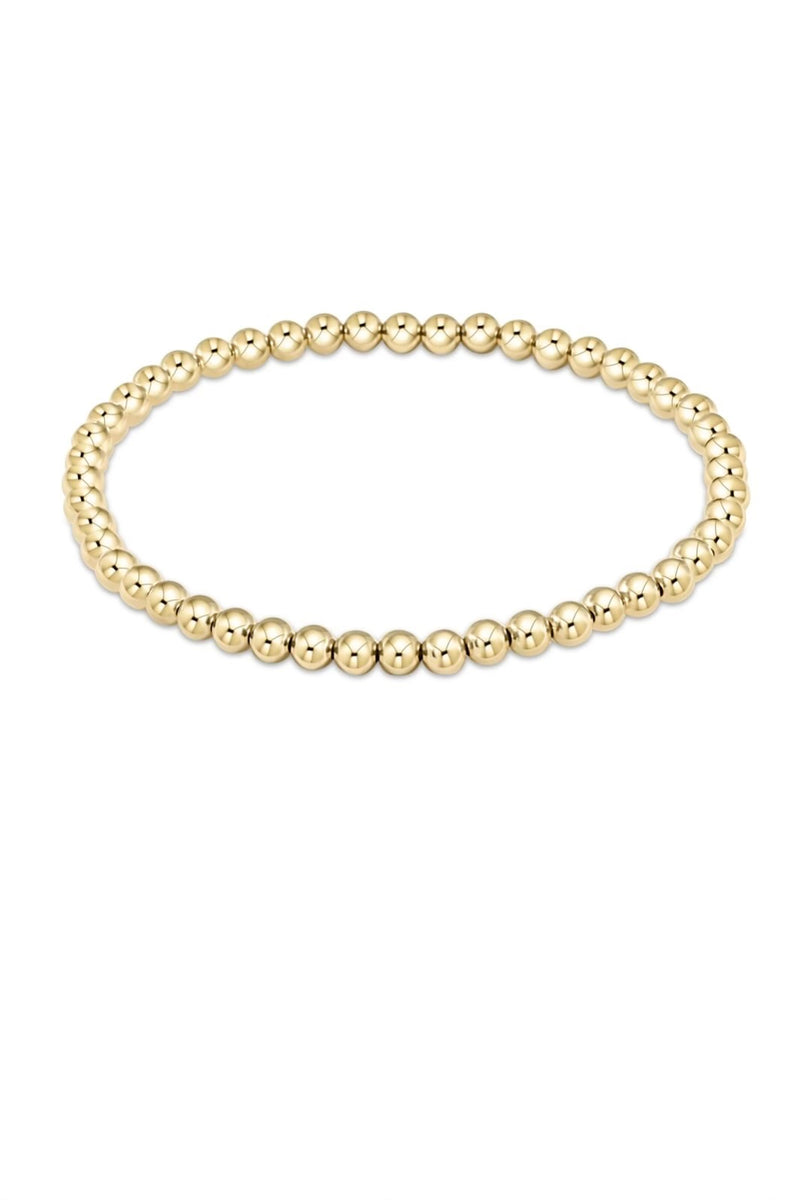 CLASSIC 4MM BEAD BRACELET- GOLD