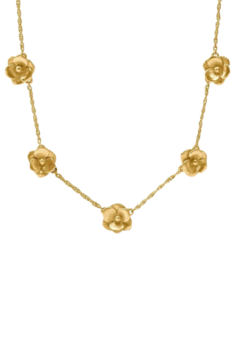 BLOOM DELICATE STATION NECKLACE- GOLD