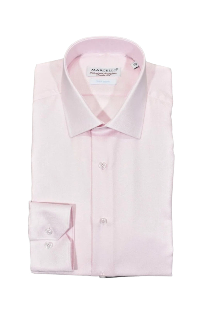 PIQUET DRESS SHIRT PINK / 15.5 (34/35)