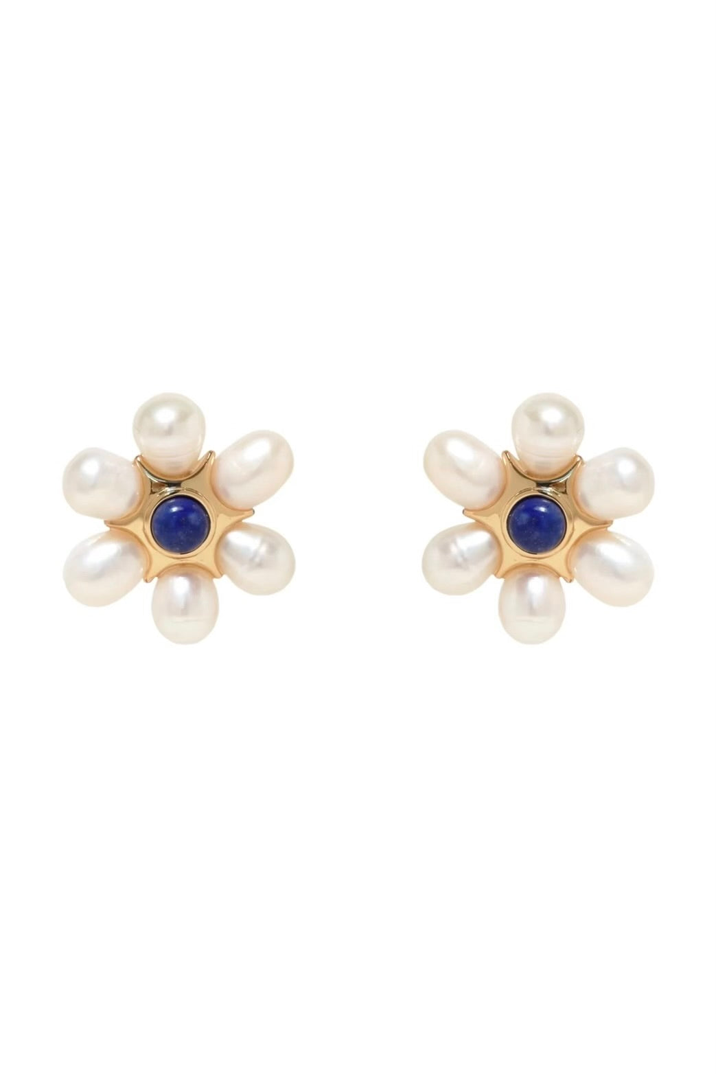 SAFI STUDS- WHT/BLUE