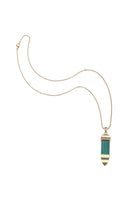STRONG MALACHITE SUN RAY PENDANT- CLASSIC ROLO CHAIN
sassanova