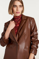 VEGAN LEATHER KYLIE JACKET - Sassanova