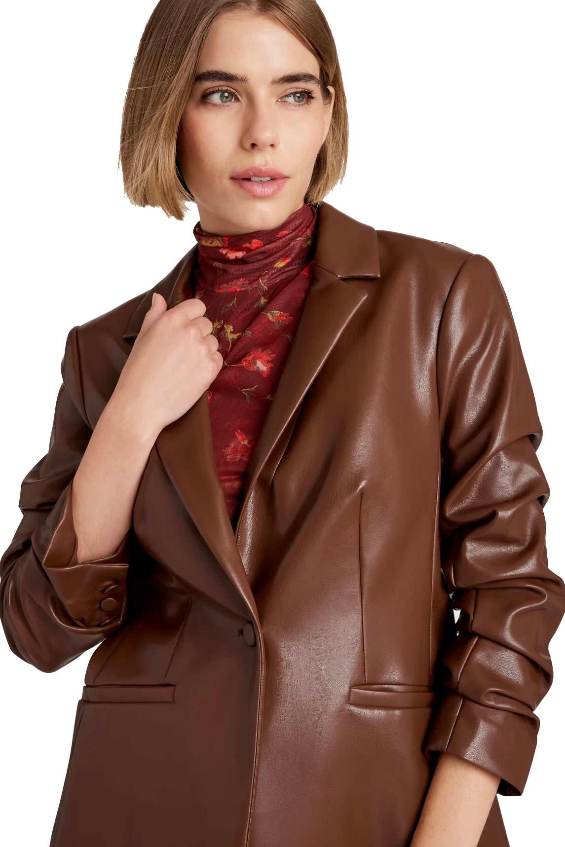 VEGAN LEATHER KYLIE JACKET - Jackets - Sassanova