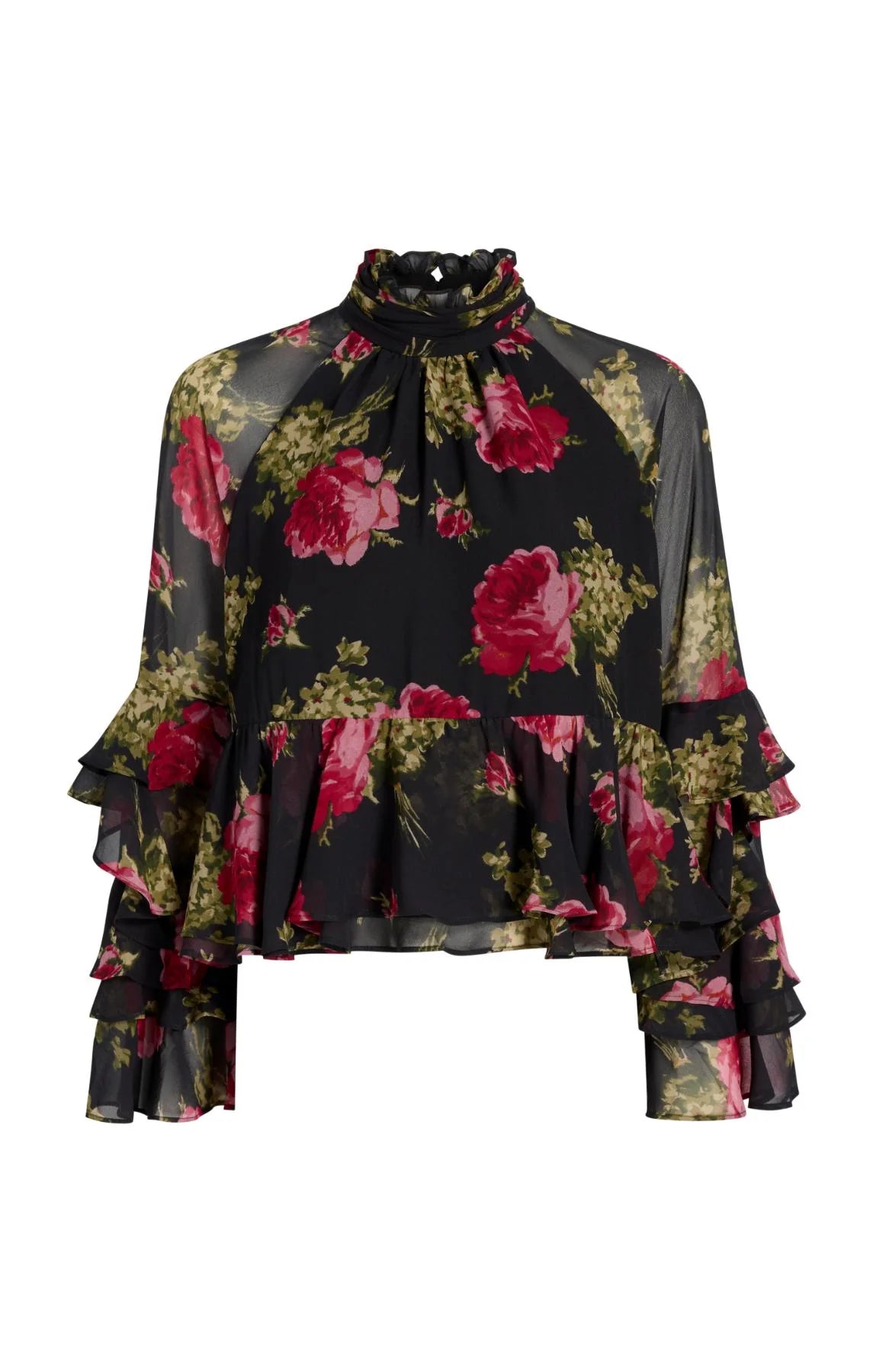 BAROQUE ROSES SKYLAH TOP - Blouses - Sassanova