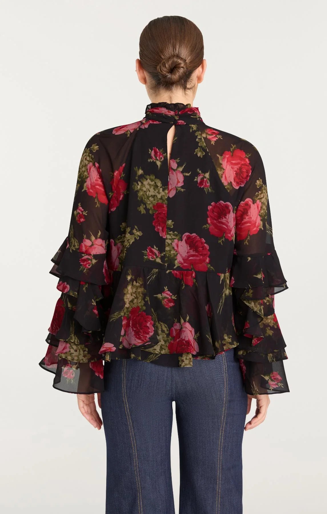 BAROQUE ROSES SKYLAH TOP - Blouses - Sassanova
