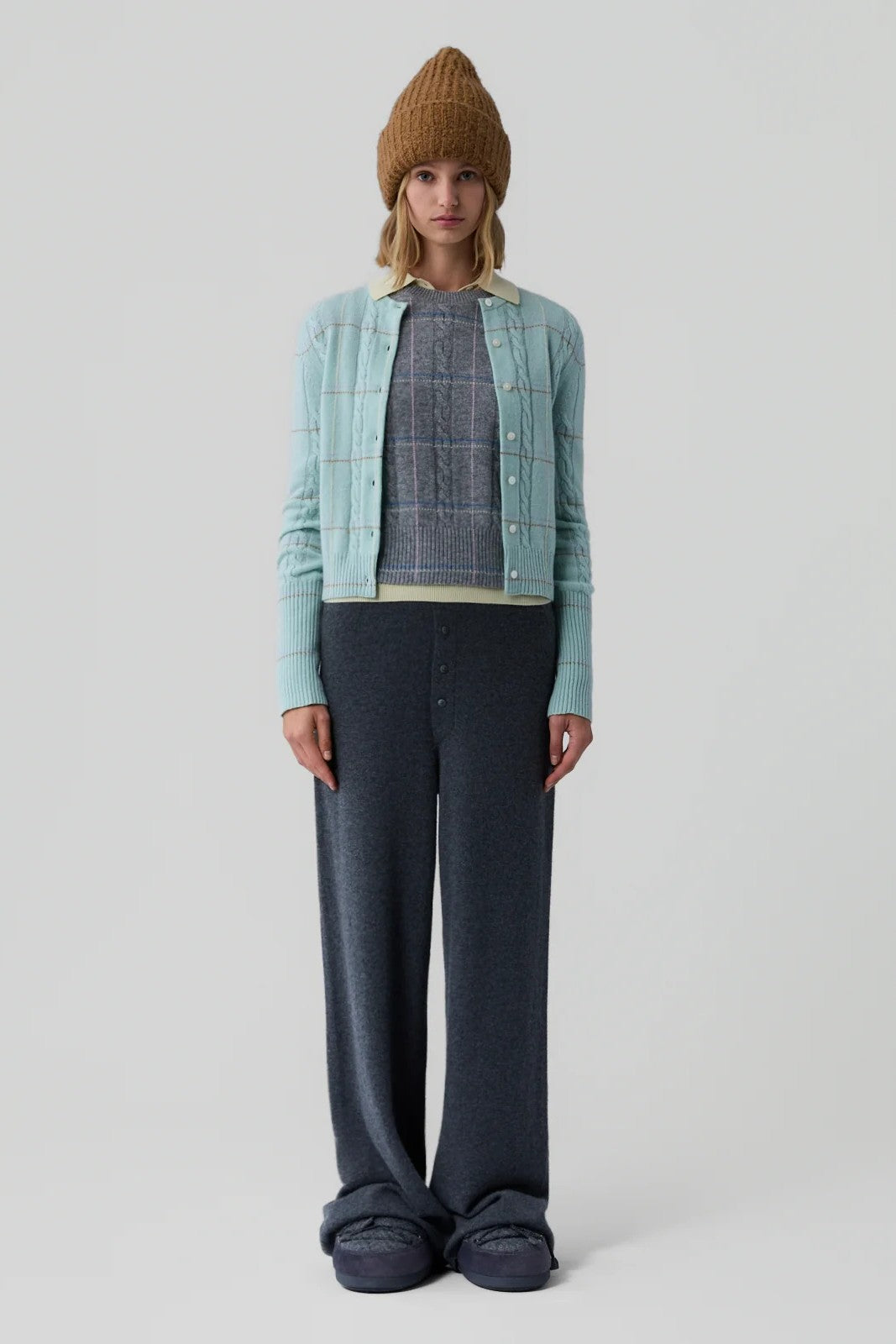 JANE CHECK CARDIGAN - Sweaters - Sassanova