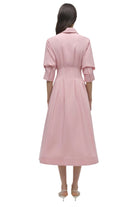 JAZZ PINTUCK SOLID MIDI DRESS-Sassanova3