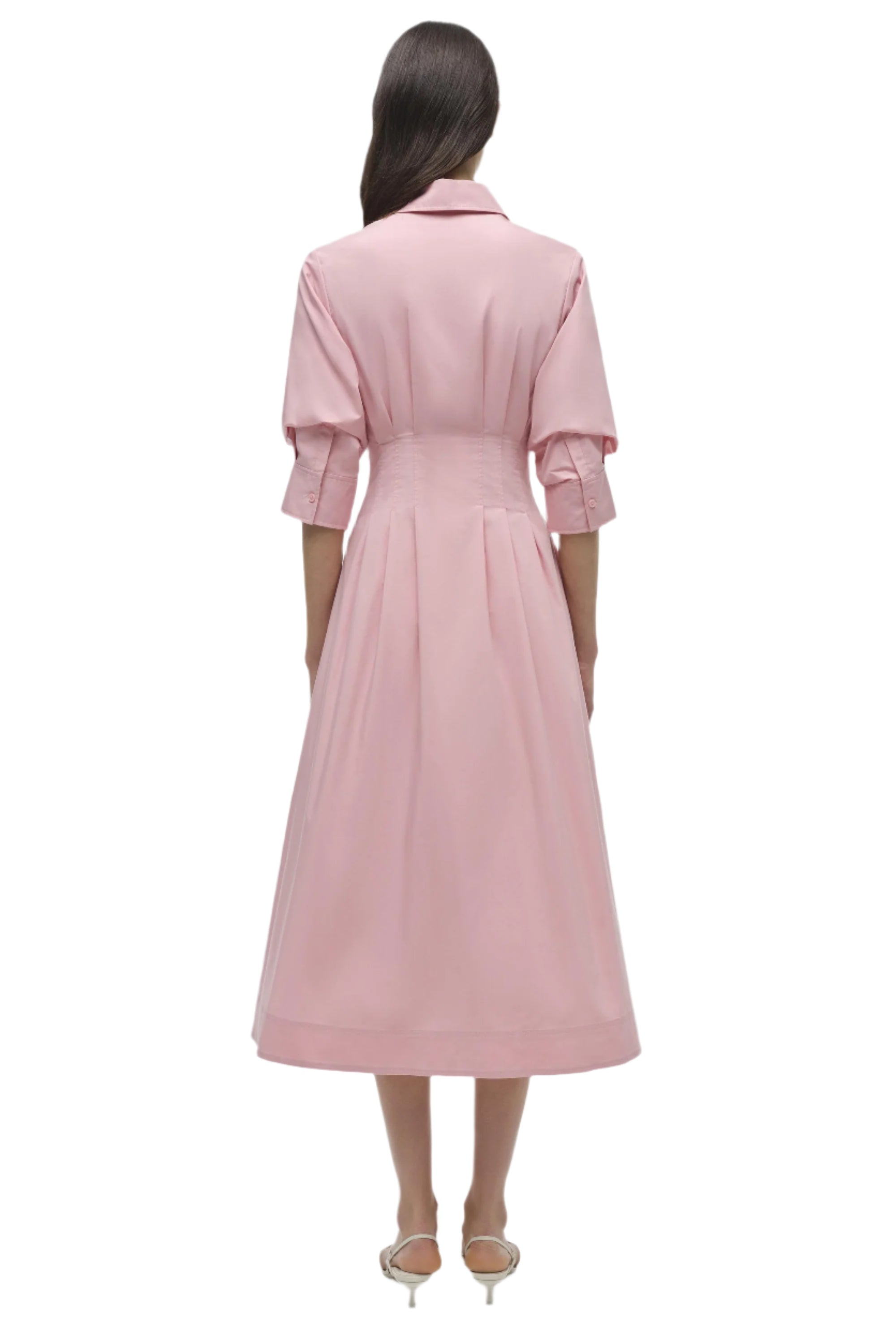 JAZZ PINTUCK SOLID MIDI DRESS-Sassanova3