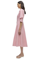 JAZZ PINTUCK SOLID MIDI DRESS-Sassanova6