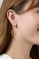 LARGE CRESCENT STONE HOOPS
sassanova