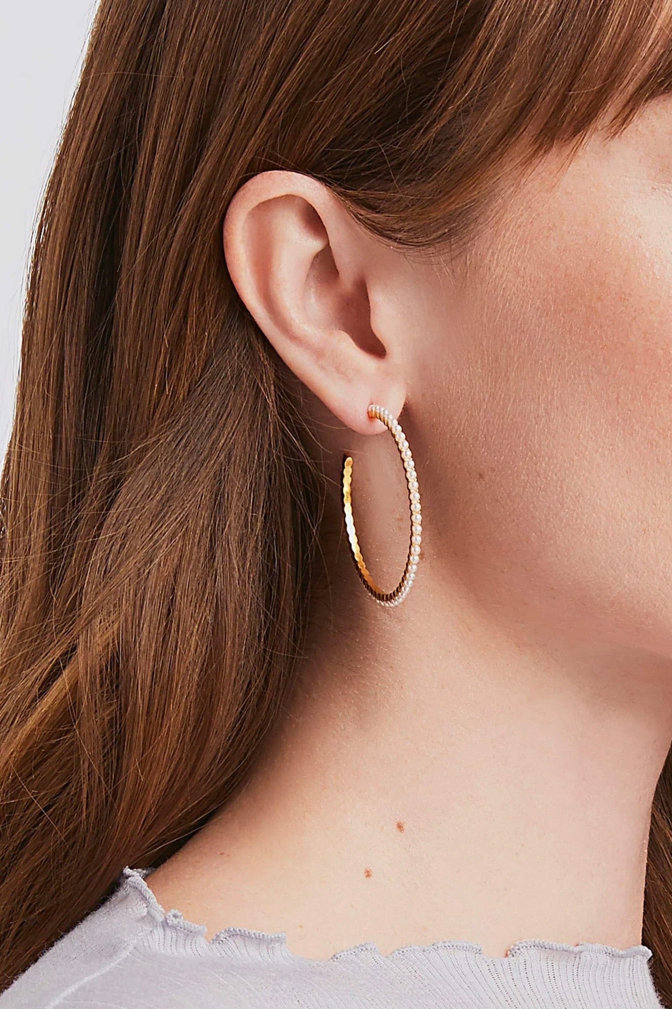 JULIET HOOP LG- GLD/PEARL
sassanova