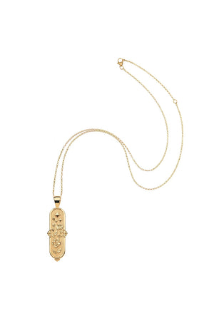 JOY CAMELLIA DOGTAG NECKLACE- ADJUSTABLE DELICATE CHAIN