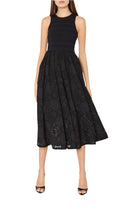 GEO EYELET KNIT COMBO MIDI DRESS
sassanova