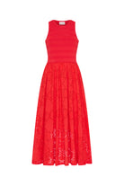 GEO EYELET KNIT COMBO MIDI DRESS
sassanova