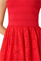 GEO EYELET KNIT COMBO MIDI DRESS
sassaova