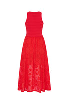 GEO EYELET KNIT COMBO MIDI DRESS
sassanova