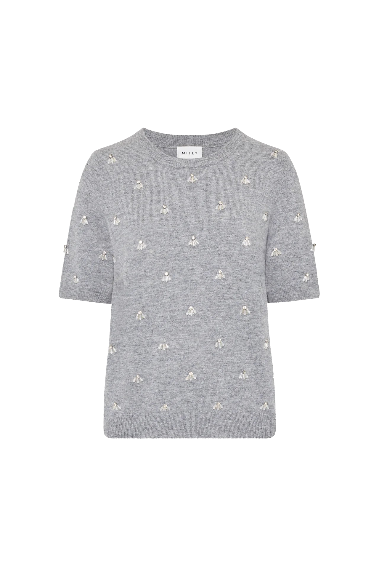 ROSALYN RHINESTONE EMBELLISHED CREW NECK - Sweaters - Sassanova