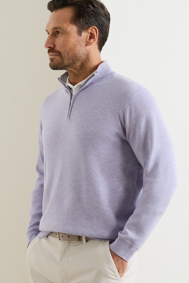 COOLSPUN COTTON 1/4 ZIP SWEATER - Sweaters - Novaman