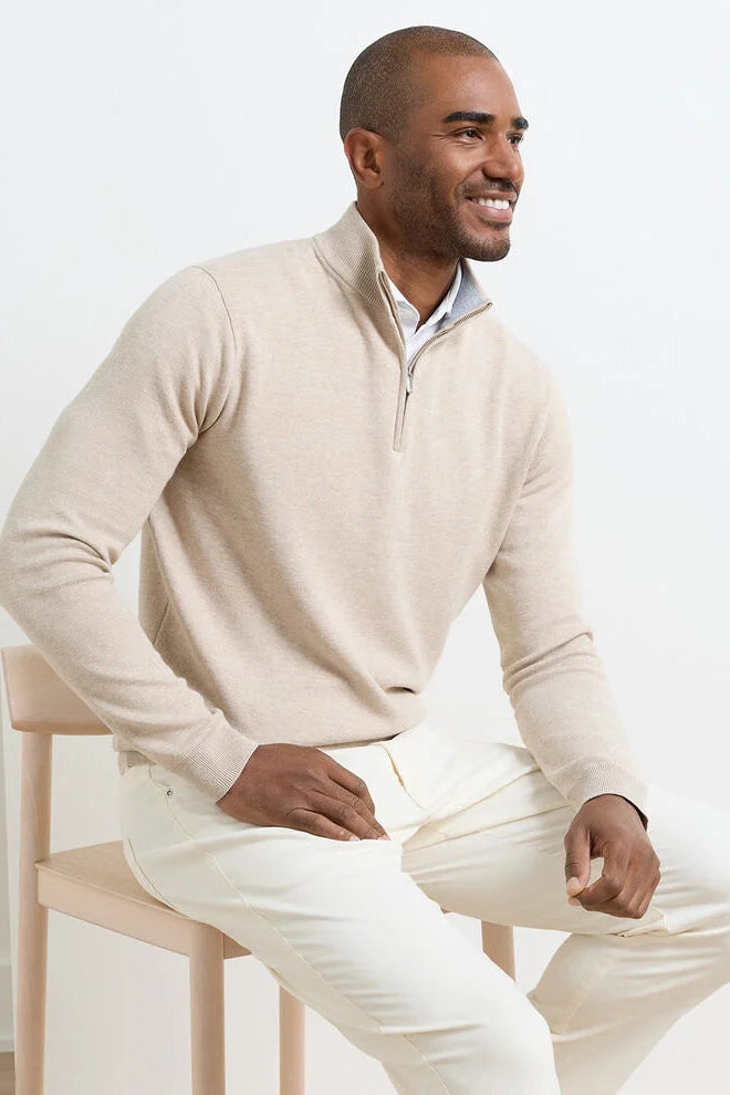 COOLSPUN COTTON 1/4 ZIP SWEATER - Sweaters - Novaman