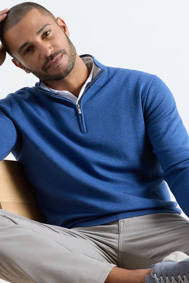 COOLSPUN COTTON 1/4 ZIP SWEATER - Sweaters - Novaman