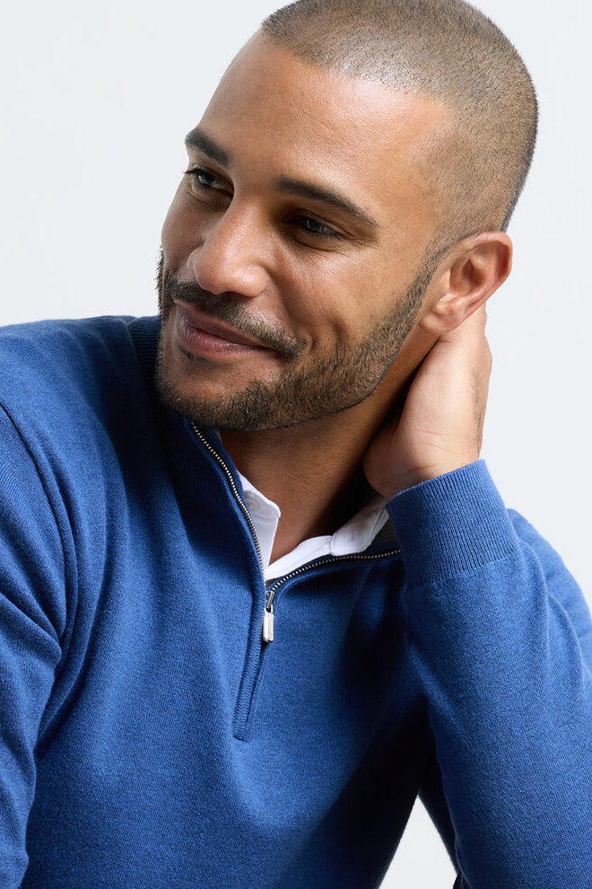 COOLSPUN COTTON 1/4 ZIP SWEATER - Sweaters - Novaman