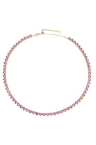 MADE FROM LOVE PINK TENNIS NECKLACE - Necklaces - Sassanova