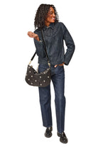 MOYEN MESSENGER  W/STUDS - Handbags - Sassanova