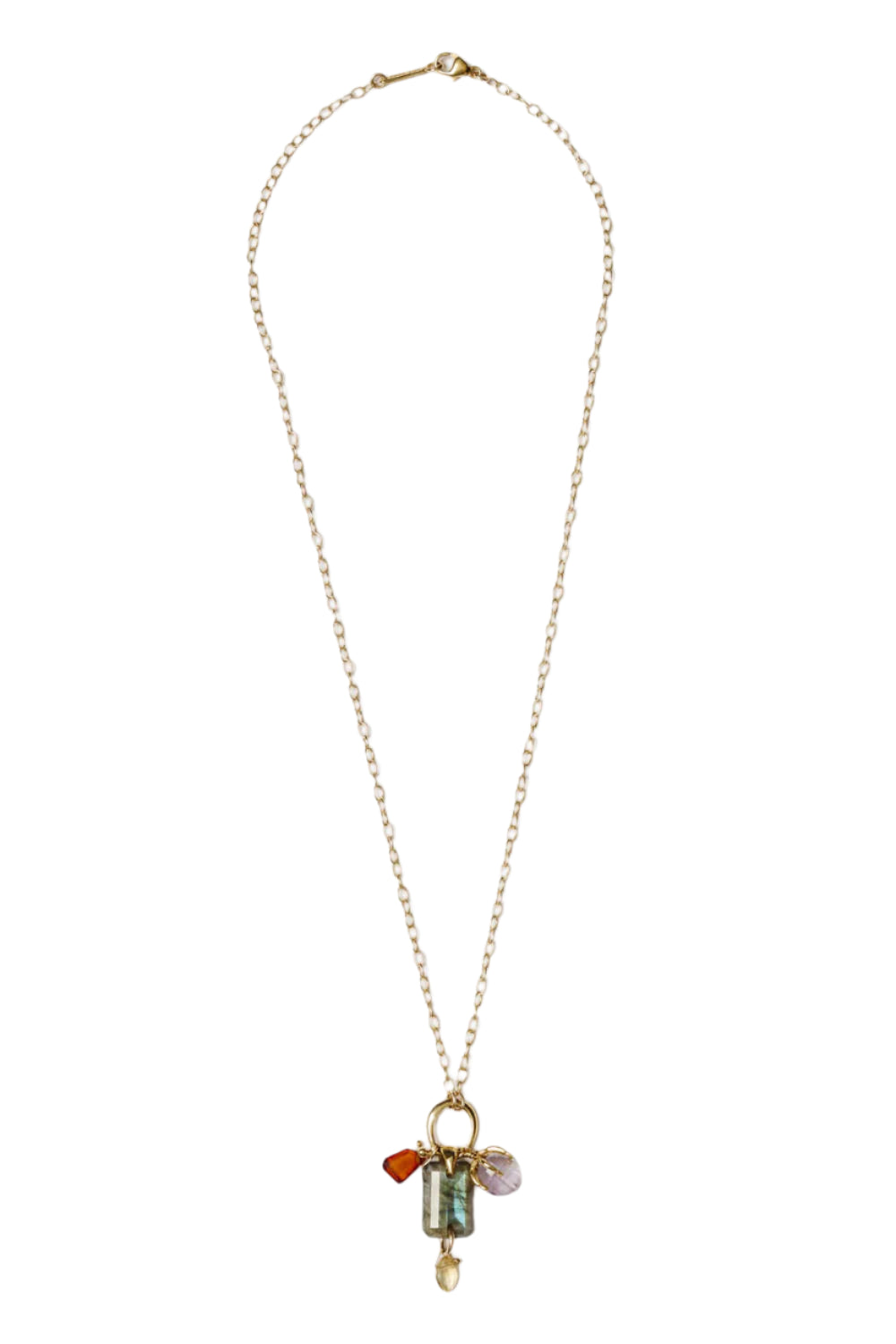 MULTI STONE MIX PENDANT NECKLACE - Necklaces - Sassanova