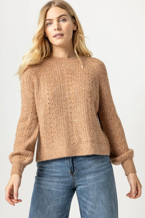 NOVELTY STITCH PULLOVER SWEATER (PA2347)