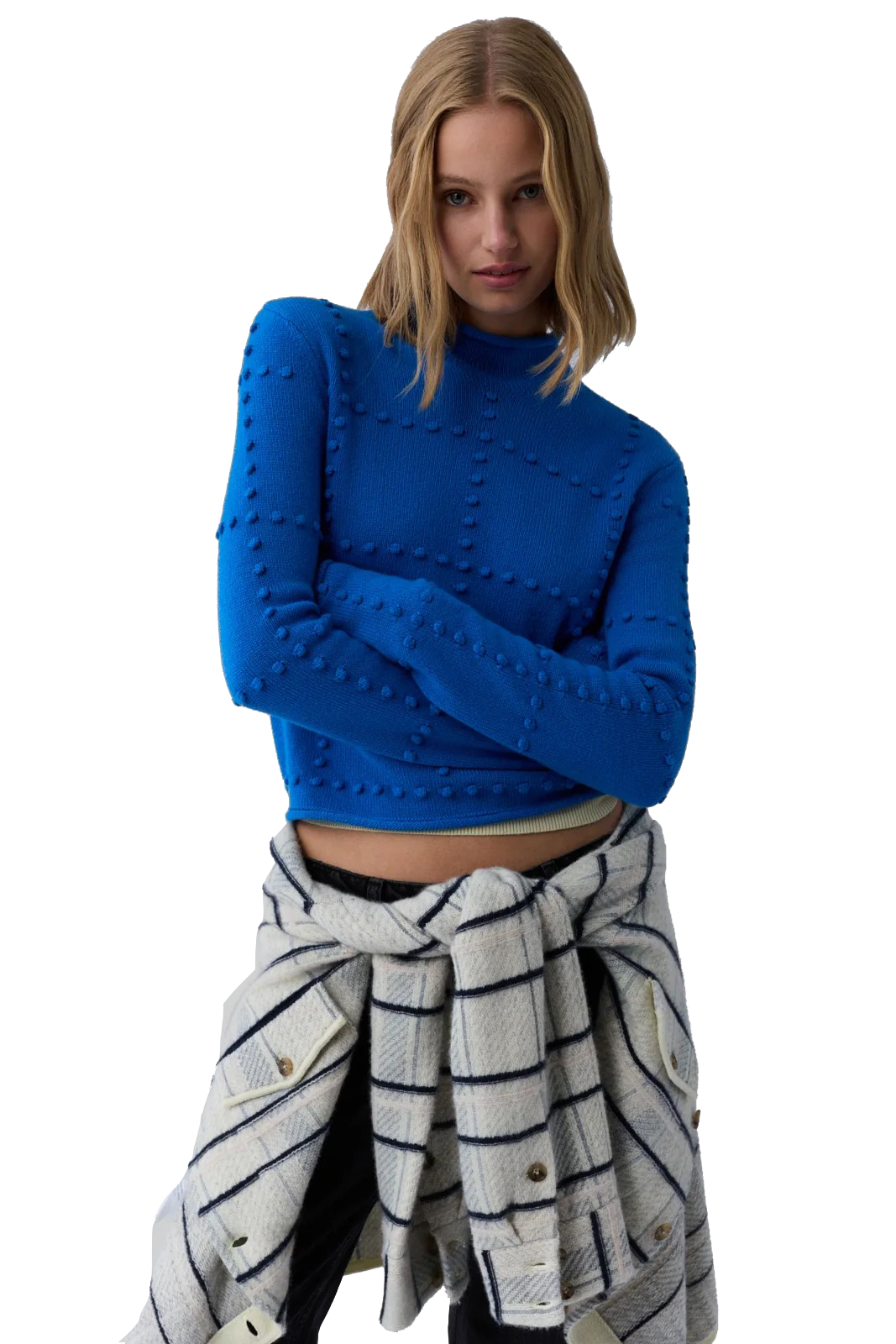 POPCORN TOP IN CASHMERE BLEND - Sassanova