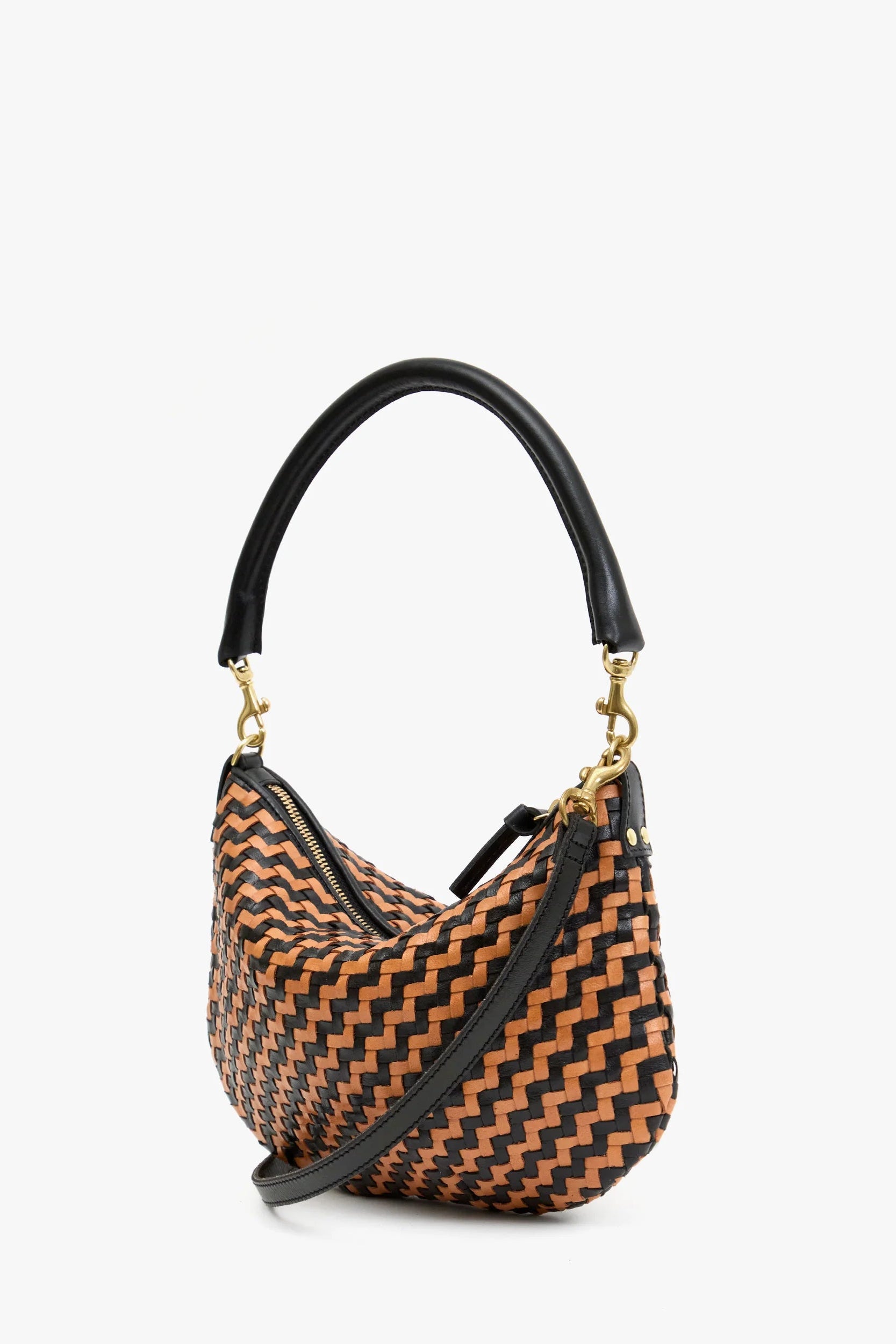 PETITE MOYEN MESSENGER WOVEN ZIG ZAG - Handbags - Sassanova