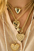 LOVE SET IN STARS PENDANT- LONG LINK BOX CHAIN - Necklaces - Sassanova