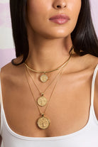 FAITH SMALL PENDANT NECKLACE- SATELLITE CHAIN - Necklaces - Sassanova